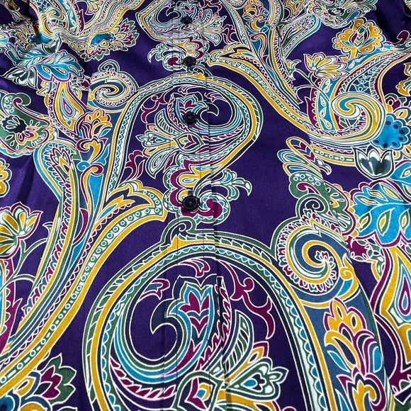 NWT Jones New York Multi Color Paisley Design Blouse Size PS - Picture 3 of 14